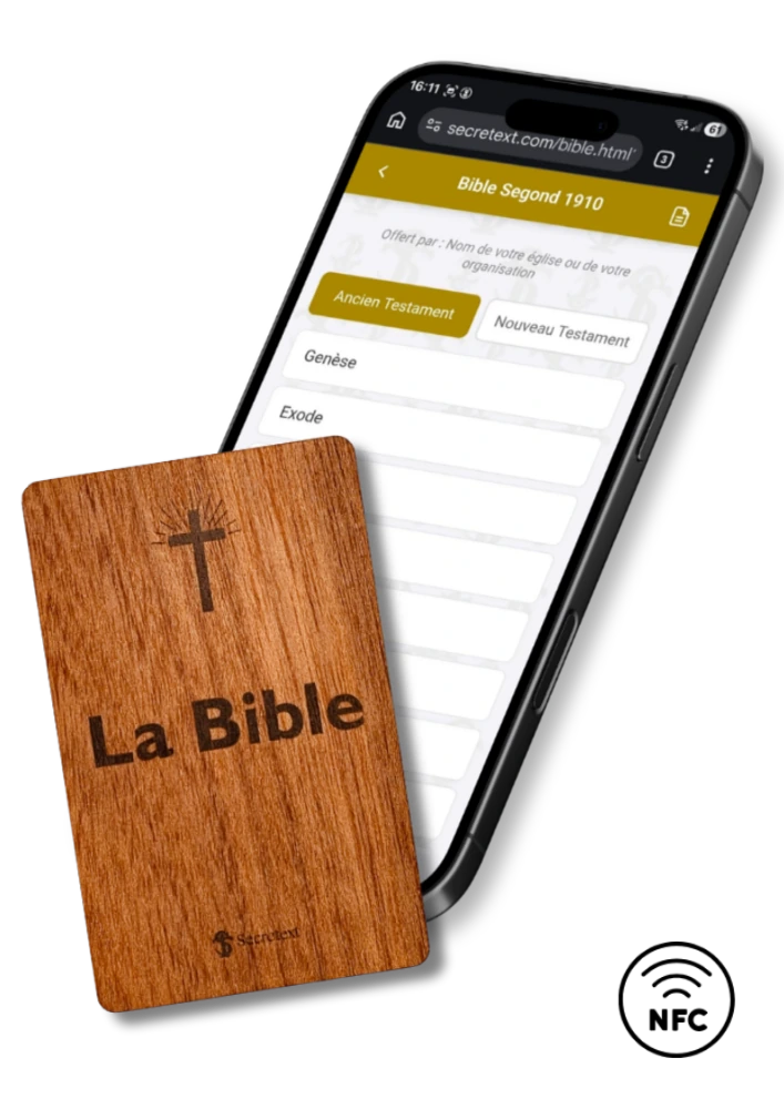 Bible numérique au format carte de visite