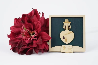 Cadre décoratif chrétien coeur de Jésus